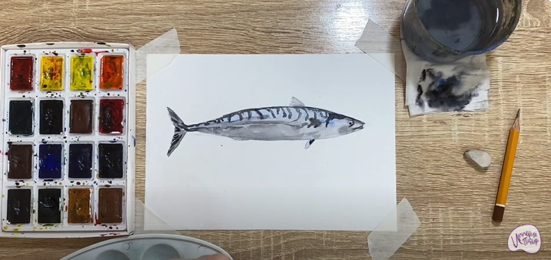 Рисуем Скумбрия