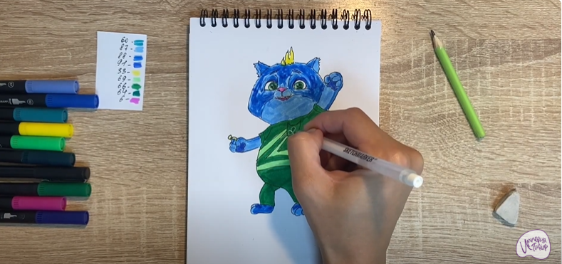 Рисуем Вася из "Супер Мяу"