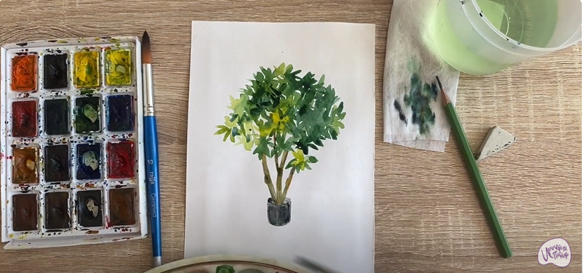 Рисуем Бересклет