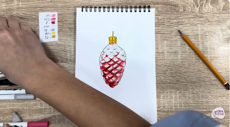 Рисуем Ёлочная игрушка
