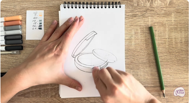 Рисуем Пудра для лица