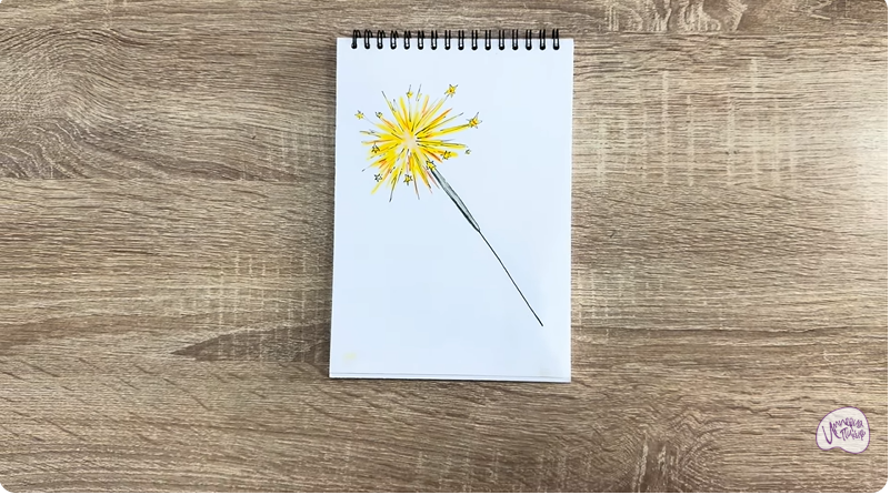 Рисуем Бенгальский огонь