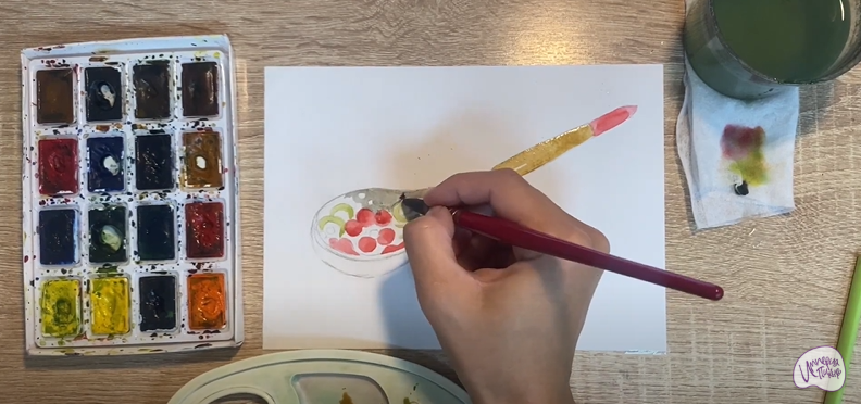 Рисуем Деревянная ложка