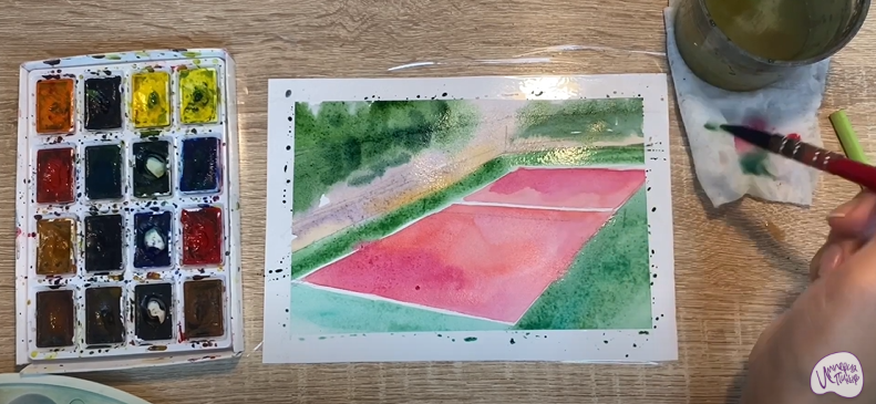 Рисуем Теннисный корт