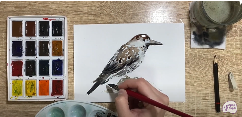 Рисуем Кедровка