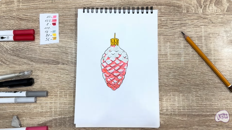 Рисуем Ёлочная игрушка