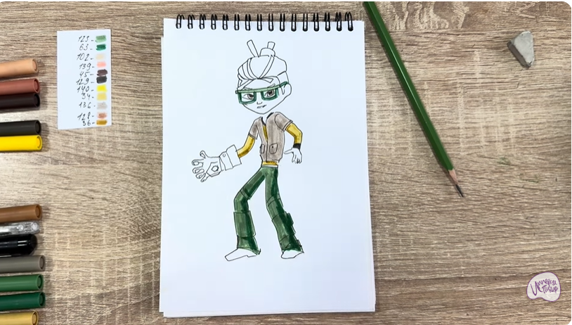 Рисуем Виктор из "герои Энвелла"