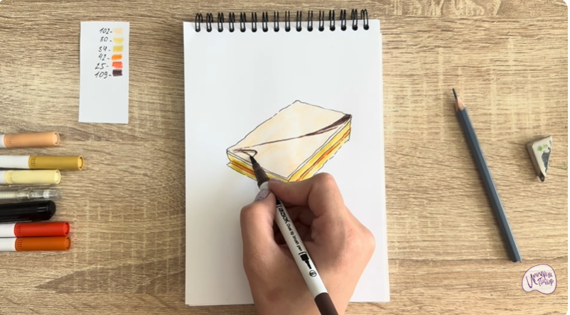 Рисуем Пирожное "Александровская полоска"