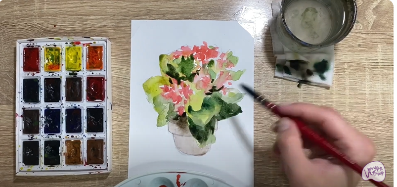 Рисуем Каланхоэ