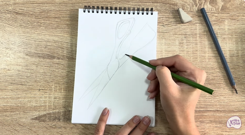 Рисуем Кухонные ножницы