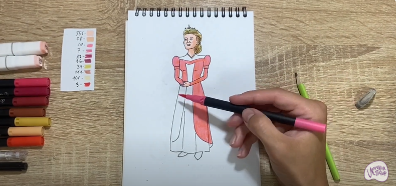 Рисуем Королева Лилиан из "Шрека"