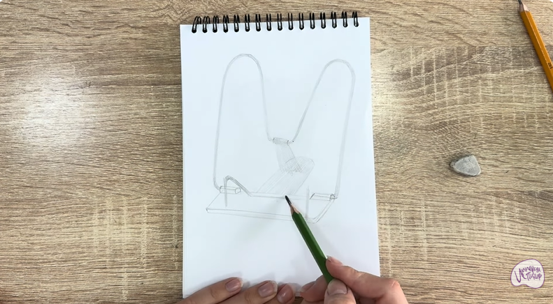 Рисуем Подставка для книг