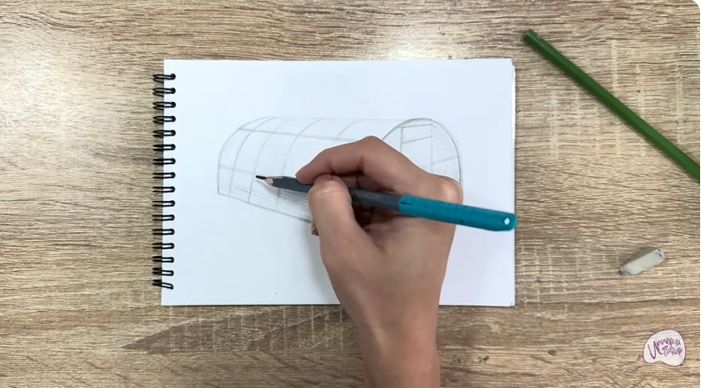 Рисуем Теплица из поликарбоната