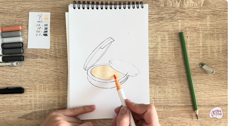 Рисуем Пудра для лица