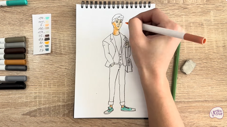 Рисуем Тадаши Хамада из «Города героев»