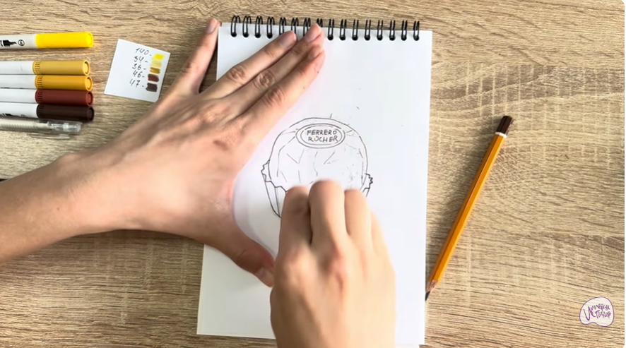 Рисуем Конфета Ферреро