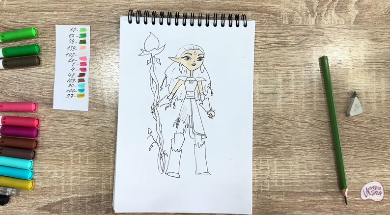 Рисуем Дриада из "Сказочный Патруль"