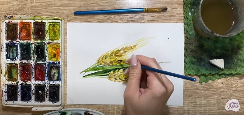 Рисуем Пшеница
