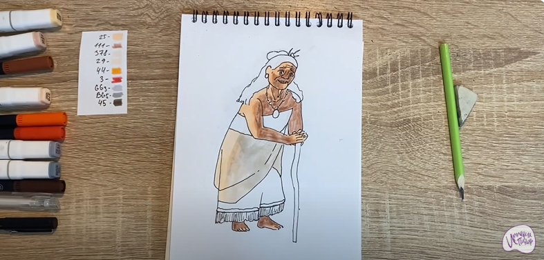 Рисуем Тала из "Моана"