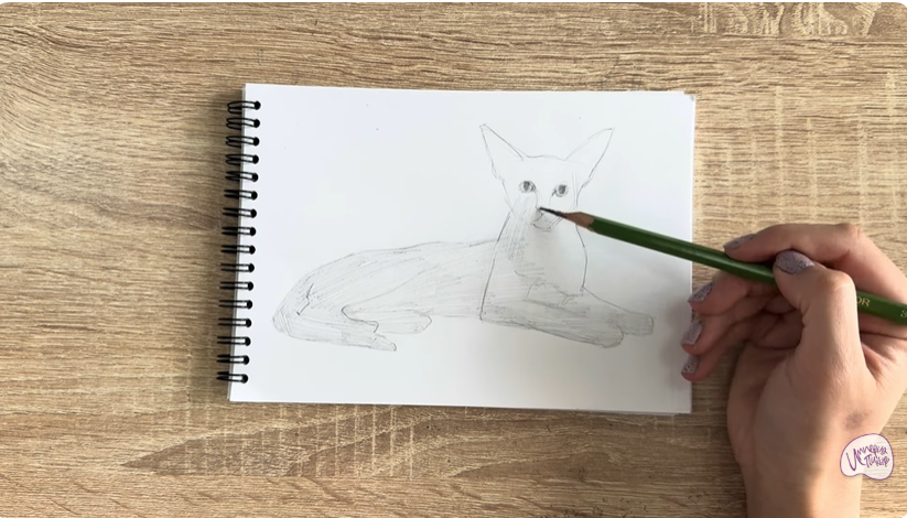 Рисуем Ориентальная кошка