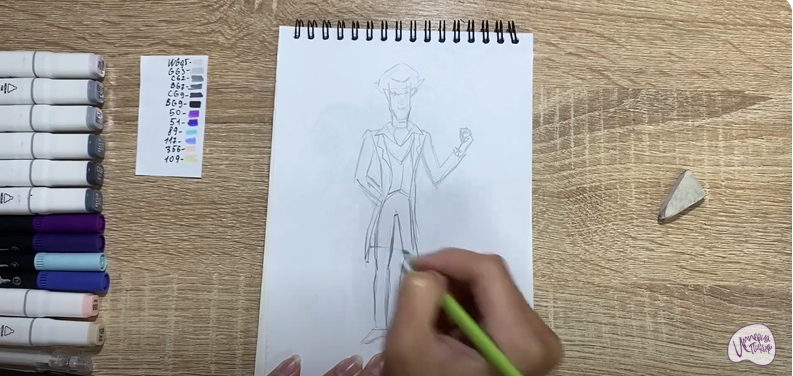 Рисуем Кощей Кощеевич из "Царевны"