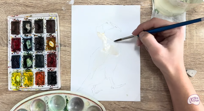 Рисуем Обыкновенная гага