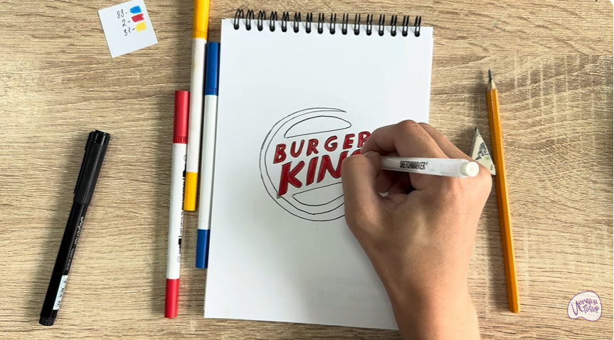 Рисуем Лого "BURGER KING"