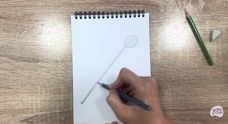 Рисуем Стоматологическое зеркало