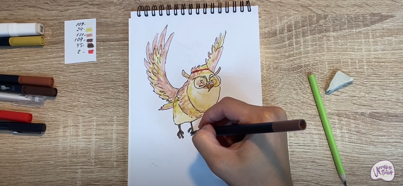 Рисуем Сова из "Царевны"