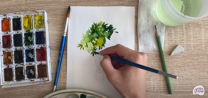 Рисуем Бересклет