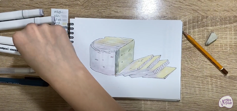 Рисуем Сыр "Фета"