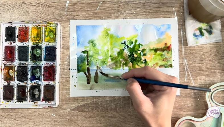 Рисуем Озеро Сукко