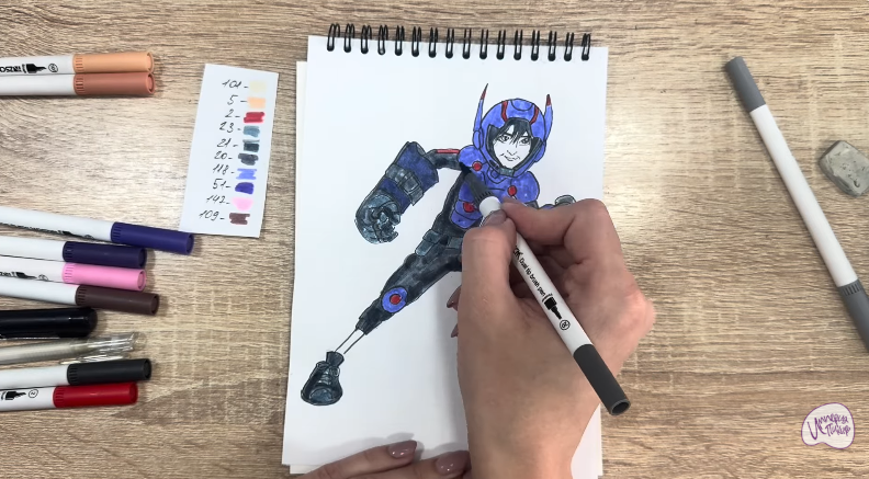 Рисуем Хиро Хамада из "Город Героев"