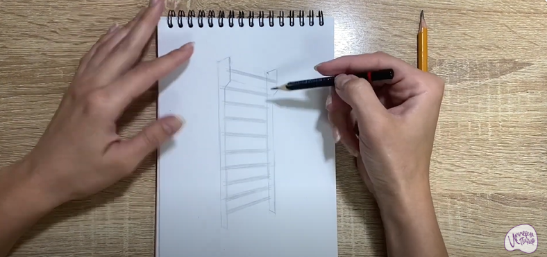 Рисуем Гимнастическая стенка