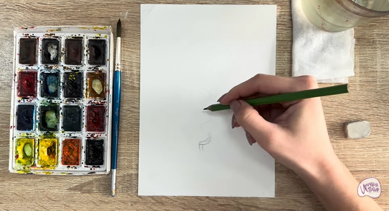 Рисуем Мирт обыкновенный