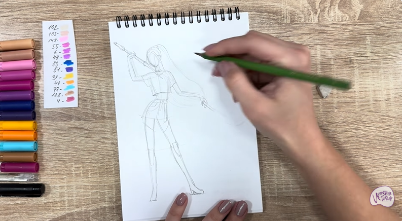 Рисуем Мира из "Кейпоп-охотницы на демонов"