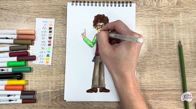 Рисуем Док Динозавров из «Доктор Динозавров»