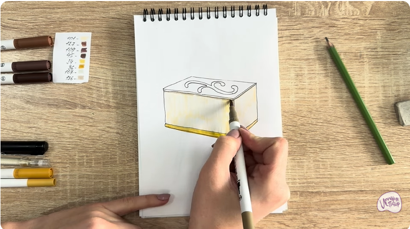 Рисуем Пирожное "Птичье Молоко"