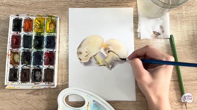 Рисуем Шампиньоны