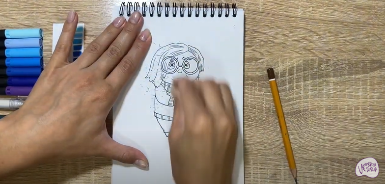 Рисуем Печаль из "Головоломки 2"