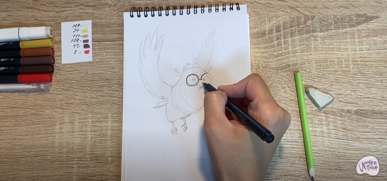 Рисуем Сова из "Царевны"