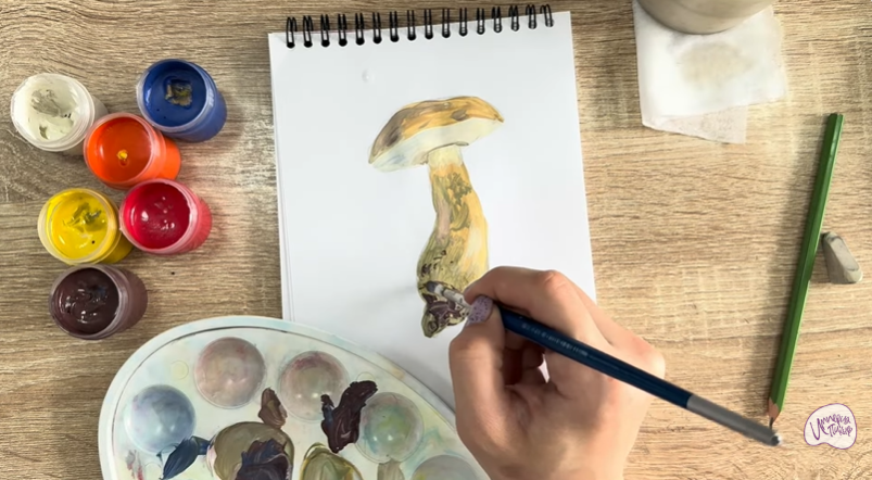 Рисуем Жёлчный гриб