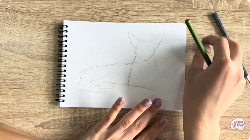 Рисуем Ориентальная кошка