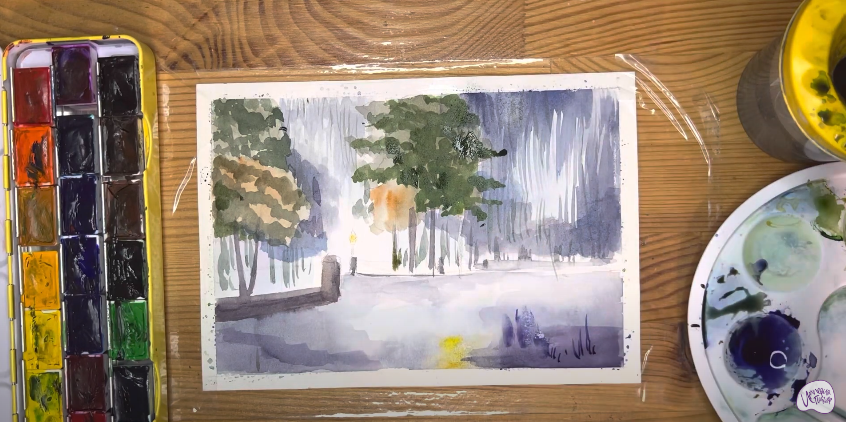 Рисуем Дождь