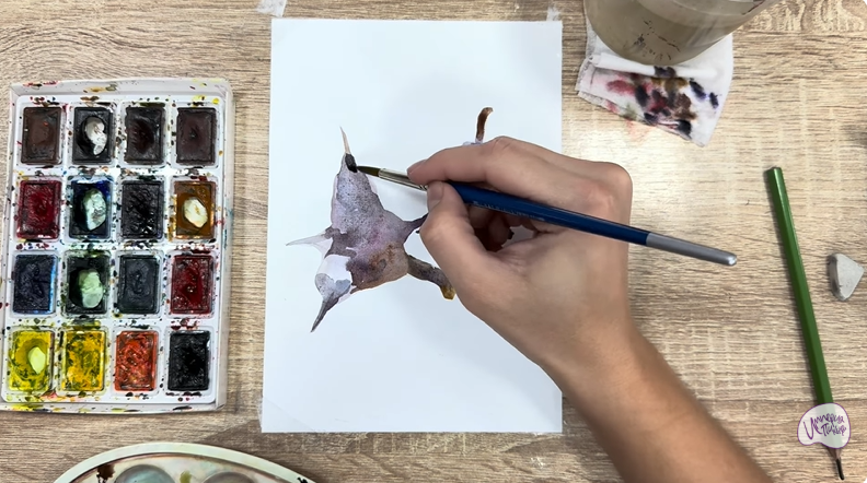 Рисуем Водяной орех