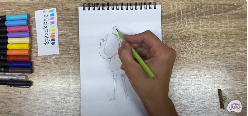 Рисуем Птица Тинк из мультфильма "Маракуда"