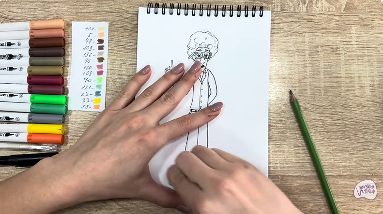 Рисуем Док Динозавров из «Доктор Динозавров»