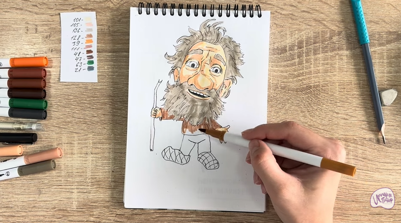 Рисуем Нафаня из фильма "Домовёнок Кузя"