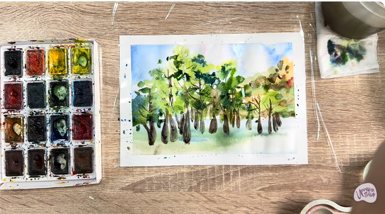 Рисуем Озеро Сукко