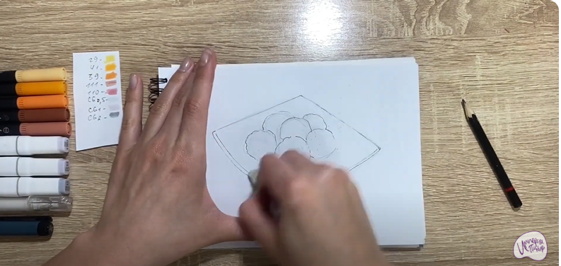 Рисуем Сырные шарики